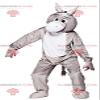 SPOTSOUND Gray and white donkey REDBROKOLY Mascot