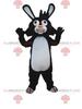 SPOTSOUND Black and white rabbit REDBROKOLY Mascot with big ears