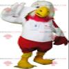 SPOTSOUND Red and white eagle REDBROKOLY Mascot in sportswear