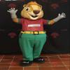 SPOTSOUND REDBROKOLY Mascot beige beaver in worker's outfit