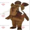 SPOTSOUND Big brown mammoth REDBROKOLY Mascot with large tusks view 1