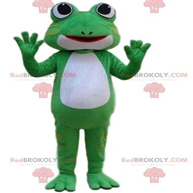 SPOTSOUND Green and white frog REDBROKOLY Mascot, toad costume