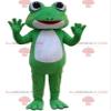SPOTSOUND Green and white frog REDBROKOLY Mascot, toad costume view 1