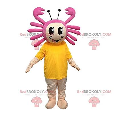 SPOTSOUND REDBROKOLY Mascot girl with a crab on her head, sea costume