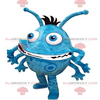 SPOTSOUND Blue and white bacteria monster REDBROKOLY Mascot