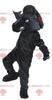 SPOTSOUND Giant black horse REDBROKOLY Mascot, equestrian center costume