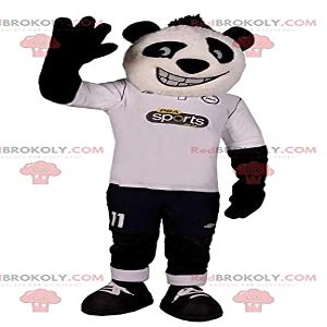 SPOTSOUND Panda REDBROKOLY Mascot in sportswear. Dance costume