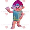 SPOTSOUND Troll REDBROKOLY Mascot with pink hair, famous costume view 1