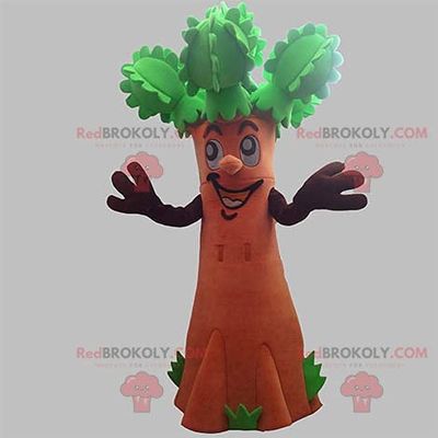 SPOTSOUND REDBROKOLY Mascot giant brown and green tree. Shrub REDBROKOLY Mascot