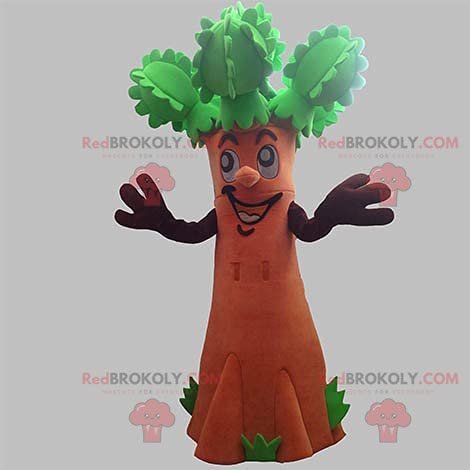 SPOTSOUND REDBROKOLY Mascot giant brown and green tree. Shrub REDBROKOLY Mascot