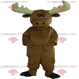 SPOTSOUND Very cute and impressive brown caribou elk REDBROKOLY Mascot