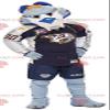 SPOTSOUND REDBROKOLY Mascot blue white and orange tiger in sportswear
