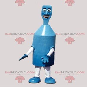 SPOTSOUND Funny blue and white robot REDBROKOLY Mascot
