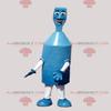 SPOTSOUND Funny blue and white robot REDBROKOLY Mascot view 1