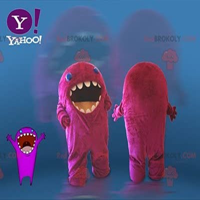 SPOTSOUND Pink monster REDBROKOLY Mascot. Yahoo REDBROKOLY Mascot
