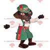 SPOTSOUND Fox REDBROKOLY Mascot in traditional Swiss dress view 1