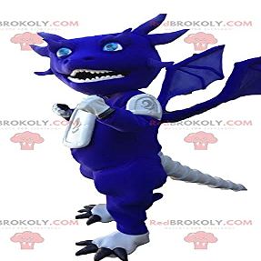 SPOTSOUND Funny and original blue and white dragon REDBROKOLY Mascot