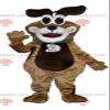 SPOTSOUND Very funny brown and white dog REDBROKOLY Mascot view 1