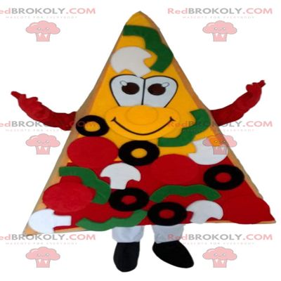 SPOTSOUND Giant pizza slice REDBROKOLY Mascot, pizzeria costume
