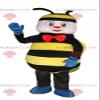 SPOTSOUND Black and yellow wasp bee REDBROKOLY Mascot with a red bow view 1