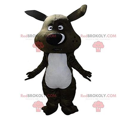 SPOTSOUND Black boar REDBROKOLY Mascot, giant warthog costume