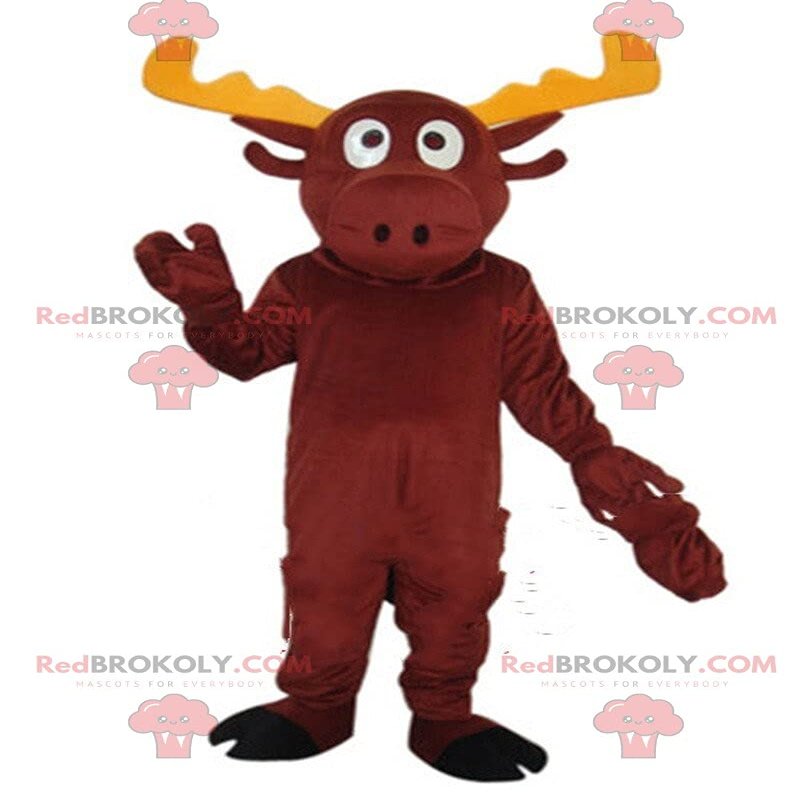 SPOTSOUND Reindeer REDBROKOLY Mascot, caribou costume, reindeer costume