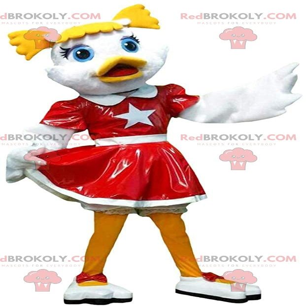 SPOTSOUND Cheerleader duck REDBROKOLY Mascot, cheerleader costume