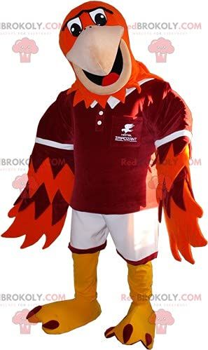 SPOTSOUND Red orange and yellow bird REDBROKOLY Mascot
