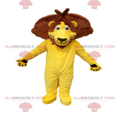 SPOTSOUND Original yellow lion REDBROKOLY Mascot. Lion costume