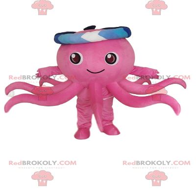 SPOTSOUND REDBROKOLY Mascot pink octopus, octopus costume, sailor costume