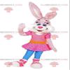 SPOTSOUND Rabbit REDBROKOLY Mascot with a pink dress. Rabbit costume view 1