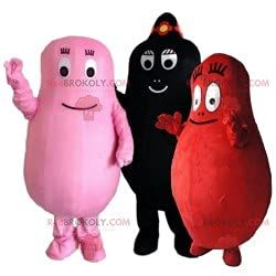 SPOTSOUND REDBROKOLY Mascots of three cartoon characters Barbapapa