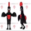 SPOTSOUND Black chicken REDBROKOLY Mascot with a beautiful red crest