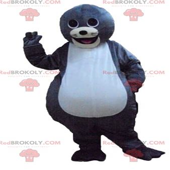 SPOTSOUND Cute and smiling gray and white otter REDBROKOLY Mascot