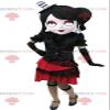 SPOTSOUND Gothic woman REDBROKOLY Mascot dressed in black and red view 1
