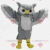 SPOTSOUND Giant gray and white owl REDBROKOLY Mascot, owl costume view 1