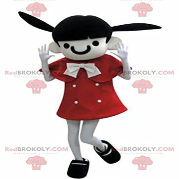 SPOTSOUND Brown girl REDBROKOLY Mascot with donkey ears