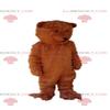 SPOTSOUND Hairy and soft brown bear REDBROKOLY Mascot, grizzly bear costume view 1