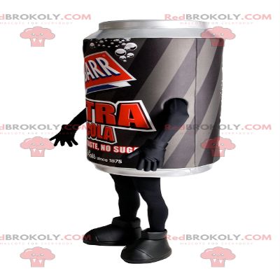 SPOTSOUND Black and gray soda can REDBROKOLY Mascot