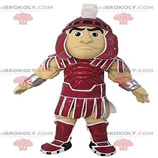 SPOTSOUND Roman warrior REDBROKOLY Mascot in armor. Warrior costume.