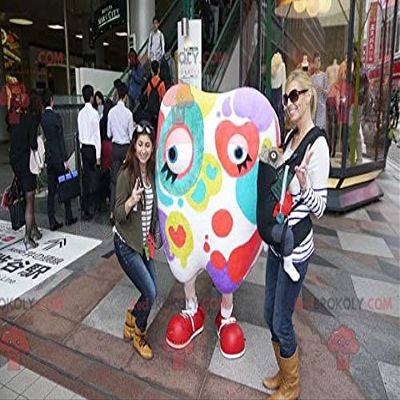 SPOTSOUND Giant white tooth REDBROKOLY Mascot stained with colors