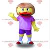 SPOTSOUND Duck REDBROKOLY Mascot with hair. Woman costume view 1