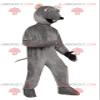 SPOTSOUND Gray rat REDBROKOLY Mascot, rodent costume, mouse view 1