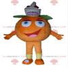 SPOTSOUND Giant orange REDBROKOLY Mascot. Fruity dessert REDBROKOLY Mascot view 1