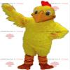 SPOTSOUND REDBROKOLY Mascot yellow chicken, hen costume, giant rooster view 1