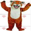 SPOTSOUND Orange, white and black fierce tiger REDBROKOLY Mascot, feline costume