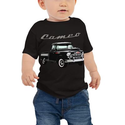 1958 Chevy Cameo 3100 Apache Truck Advanced Design Antique Pickup Baby Jersey Short Sleeve Tee