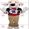 SPOTSOUND Spotted dog REDBROKOLY Mascot with a big head view 1