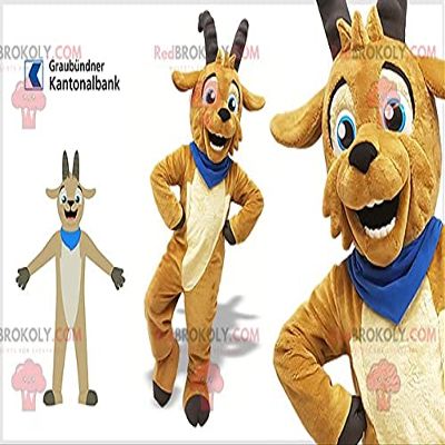 SPOTSOUND Brown goat billy REDBROKOLY Mascot with horns