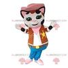 SPOTSOUND Cat REDBROKOLY Mascot in sheriff outfit. Pussy costume view 1